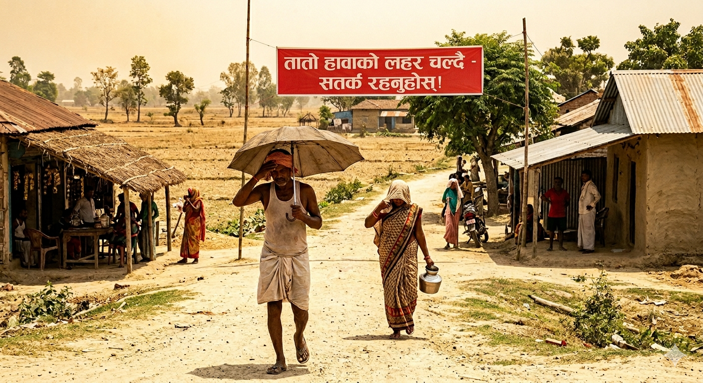 तातो हावाको लहर जोखिम बढ्दै, तराईका २१ जिल्ला उच्च सतर्कतामा